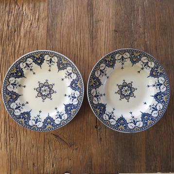 Assiettes anciennes Sarreguemines U & Cie Cluny 3 creuses 1, Enlèvement ou Envoi