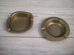 2 massieve geel koper asbakken, Antiek en Kunst, Ophalen of Verzenden, Koper