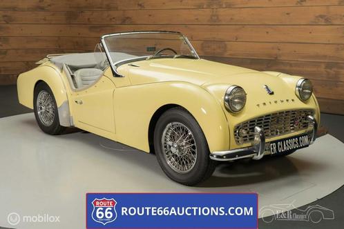 Triumph TR3 Cabriolet 1959 | Route 66 Auctions, Auto's, Oldtimers, Bedrijf, Te koop, Open dak, Triumph, Benzine, Cabriolet, 2 deurs