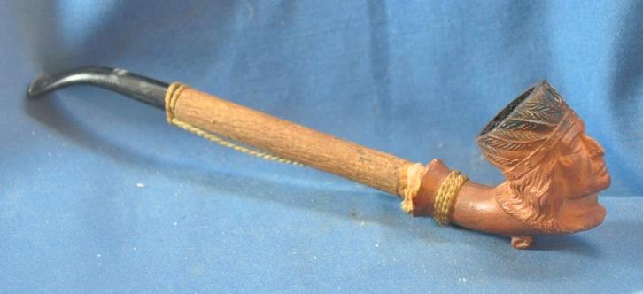 pipe tête d'indien en terre cuite, Collections, Articles de fumeurs, Briquets & Boîtes d'allumettes, Utilisé, Autres types, Enlèvement ou Envoi