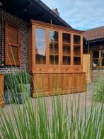 2 teak buffetkast/vitrinekast GRATIS LEVERING, Ophalen of Verzenden, Zo goed als nieuw