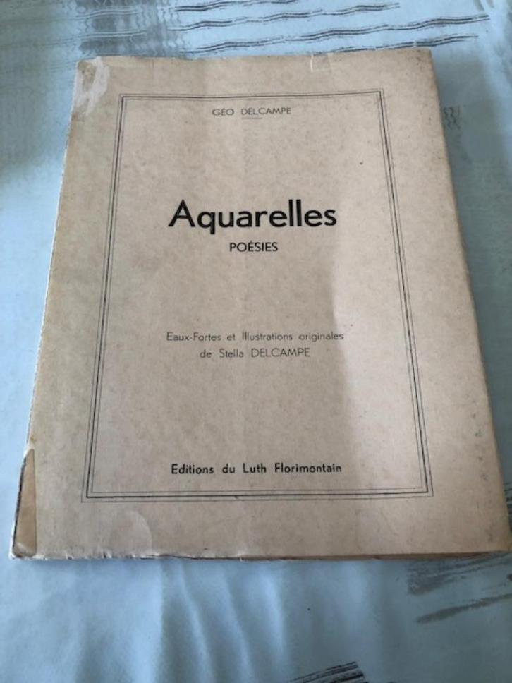 Aquarelles poésies - Geo Delcampe, Boeken, Gedichten en Poëzie, Gelezen, Eén auteur, Ophalen of Verzenden