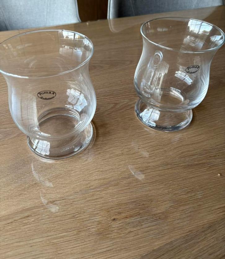 Pomax set van 2 design vazen / windlichten – Nieuwstaat, Huis en Inrichting, Woonaccessoires | Vazen, Zo goed als nieuw, Ophalen