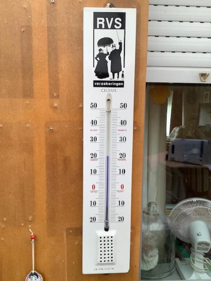 email Thermometer R V S - h 89cm br 16,50cm 4/43/76, Verzamelen, Merken en Reclamevoorwerpen, Gebruikt, Reclamebord, Ophalen of Verzenden