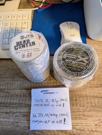 Luchtdruk pellets 5,5 /. 22 beschikbaar voor biedingen