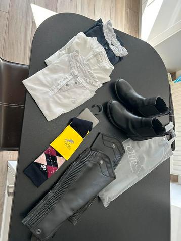 Bottines RL24 - Jodhpur Riding Black et mini-chaps QHP  beschikbaar voor biedingen