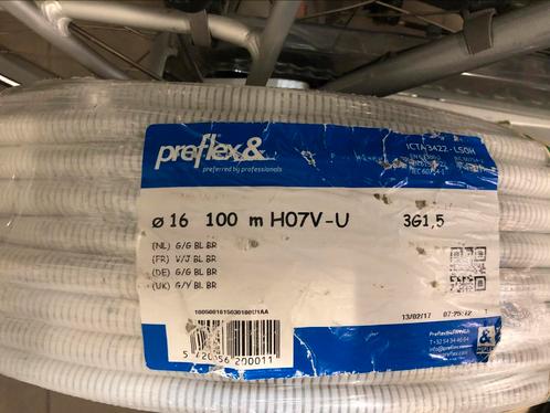 100m Preflex VOB 3G 1,5 Ø 16mm en 3 geleiders van 1,5mm², Doe-het-zelf en Bouw, Elektriciteit en Kabels, Nieuw, Ophalen of Verzenden