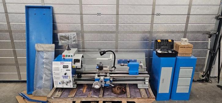 320 x 900 DRO Variabele Metaaldraaibank HBM - 230 Volt., Doe-het-zelf en Bouw, Draaibanken, Zo goed als nieuw, Metaaldraaibank