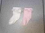 2 paar sokken met kant maat 12 (1-3 maanden), Comme neuf, Chaussettes, Fille, Enlèvement ou Envoi