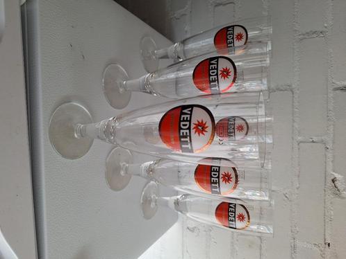 Vedett 6 x glas + tapruiter staal, Verzamelen, Biermerken, Nieuw, Overige typen, Overige merken, Ophalen of Verzenden