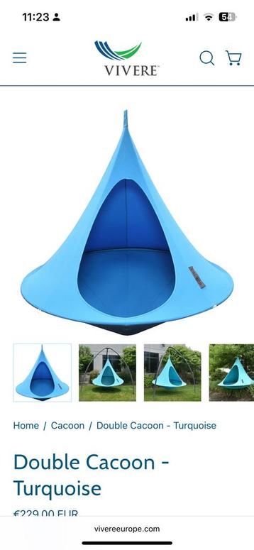 Nieuwe Vivere cacoon dubbel hangtent turquoise  beschikbaar voor biedingen