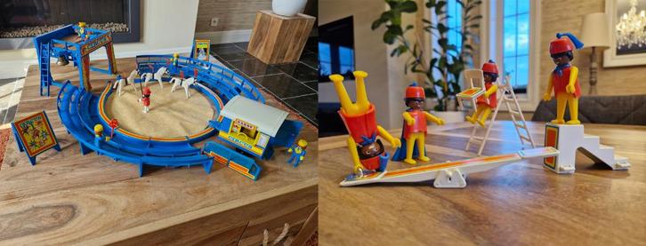 Vintage Playmobil circus 3510 + Playmobil acrobaten 3512, Kinderen en Baby's, Speelgoed | Playmobil, Gebruikt, Ophalen of Verzenden