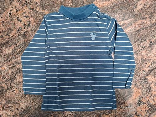 Mt 92 Donker- en lichtblauw gestreepte T-shirt lange mouwen, Kinderen en Baby's, Kinderkleding | Maat 92, Gebruikt, Jongen, Shirt of Longsleeve