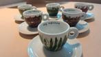 Set van 6 illy espresso barcups Texture of Home, Ophalen, Nieuw, Porselein, Kop en/of schotel