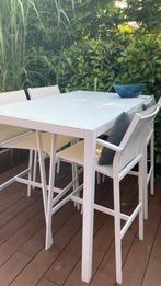 Bartafel exterioo hoge tafel met 4 stoelen, Tuin en Terras, Tuintafels, Ophalen of Verzenden