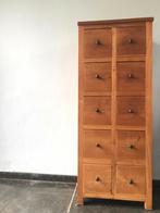 Teak apotheekkast met 10 lades 1m30, Huis en Inrichting, Kasten | Ladekasten, Ophalen, 5 laden of meer, 100 tot 150 cm, Teakhout