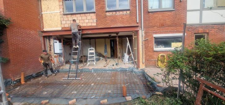 Stalen balk platsen,muur afbreken poutrel plaatsen werken, Doe-het-zelf en Bouw, Aggregaten, Ophalen of Verzenden