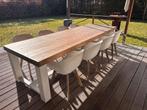 terrastafel + 8 stoelen, Tuin en Terras, Ophalen, Gebruikt, 8 zitplaatsen, Tuinset