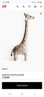 Knuffel giraf nieuw met etiket 1m hoog, Kinderen en Baby's, Ophalen, Nieuw