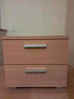 Table basse de nuit avec tiroirs., Moins de 50 cm, Carré, Enlèvement, Utilisé