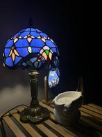 Tiffany Style Table Lamp – Blue Stained Glass, Enlèvement, Comme neuf