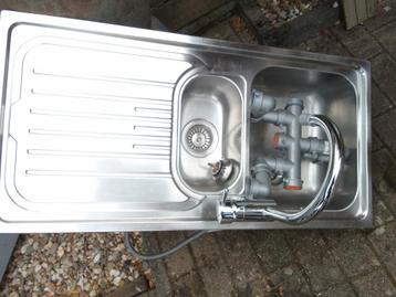 Spoelbak wastafel franke 100 x 50 met kraan. beschikbaar voor biedingen