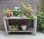STEVIGE WERKBANK UIT METAAL & HOUT, Doe-het-zelf en Bouw, Werkbanken, Ophalen, Gebruikt, 120 tot 170 cm