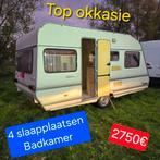 Caravan 4 slaapplaatsen Badkamer stacaravan camping werfkeet, Caravans en Kamperen, Home-car, Bedrijf, Treinzit, 750 - 1000 kg