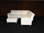 Designer Lounge set - Outdoor Leder Wit - Pescara, Tuin en Terras, Tuinsets en Loungesets, Ophalen, Nieuw, Loungeset, 5 zitplaatsen
