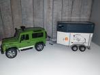 Bruder land rover met paardentrailer, Kinderen en Baby's, Ophalen, Gebruikt