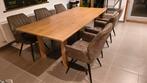 Massieve eiken tafel met stoelen, Ophalen, Zo goed als nieuw