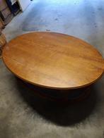 Ovale houten salontafel, Huis en Inrichting, Tafels | Salontafels, Ophalen, Zo goed als nieuw