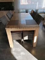 Eettafel 90 x 190 x 78,5, Huis en Inrichting, Ophalen, Gebruikt, Tijdloos landelijk, 50 tot 100 cm