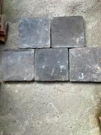 Lot van 45m2 Antieke zwart gesmoorde terracotta tegels 20/20, Antiek en Kunst, Antiek | Wandborden en Tegels, Ophalen