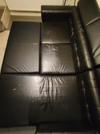 Zetel zwart nepleder, Huis en Inrichting, Ophalen, Gebruikt