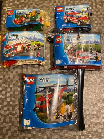 Mooie sets (5) van LEGO brandweer beschikbaar voor biedingen