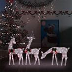 Rendierfamilie Kerstmis warmwit 270x7x90 cm mesh, Ophalen of Verzenden, Nieuw