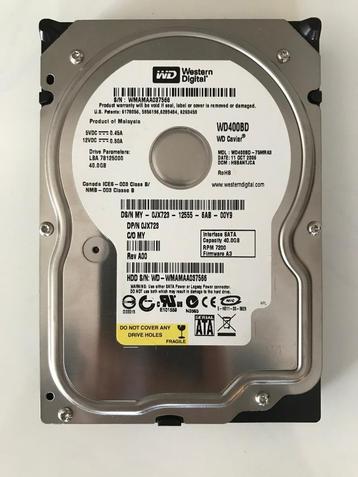 Harde schijven 3,5" SATA 7200rpm, WD, Maxtor en Seagate, Enlèvement ou Envoi, 40GB, 160GB, 300GB, 500GB en 2TB, Interne