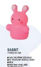 COLOR ZOO RABBIT LED Kinderlamp by Lucide NIEUW, Ophalen of Verzenden, Nieuw