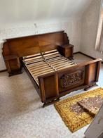 Bed met 2 nachtkastjes, Huis en Inrichting, Slaapkamer | Bedden, Ophalen, Bruin, 210 cm, Tweepersoons
