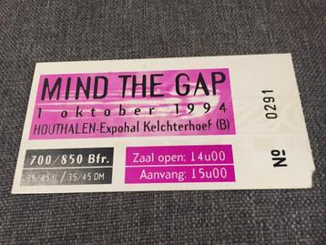 Vintage Concert Ticket Mind the Gap beschikbaar voor biedingen