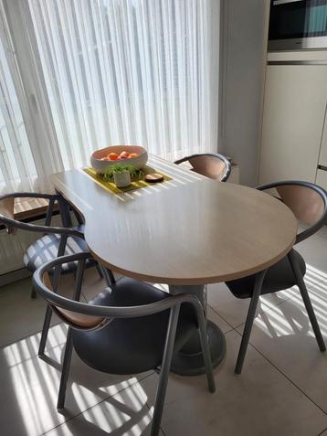 Gezellig keukentafel met bijhorende stoelen.  beschikbaar voor biedingen