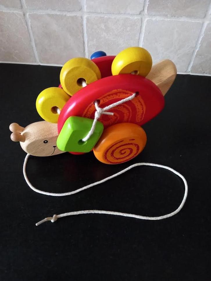 Houten slak van I'm toy, Kinderen en Baby's, Speelgoed | Houten speelgoed, Zo goed als nieuw, Ophalen of Verzenden