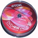 10 PACK TDK DVD+RW /4.7GB / 1-4 X /IN GESLOTEN VERPAKKING, Ophalen of Verzenden, Nieuw, Dvd, Herschrijfbaar