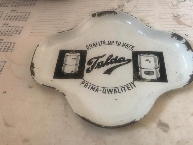 RANSART FALDA kleine container van geëmailleerd plaatstaal, Antiek en Kunst, Antiek | Email, Ophalen of Verzenden