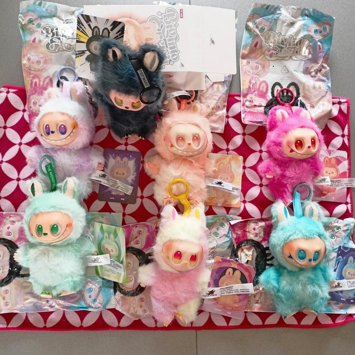 Lot complet de 7 peluches Labubu, Kinderen en Baby's, Speelgoed | Knuffels en Pluche, Nieuw, Overige typen, Ophalen