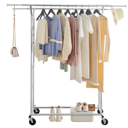 Kledingrek - Garderoberek - Dubbele stang - wieltjes, Kleding | Dames, Overige Dameskleding, Nieuw, Ophalen