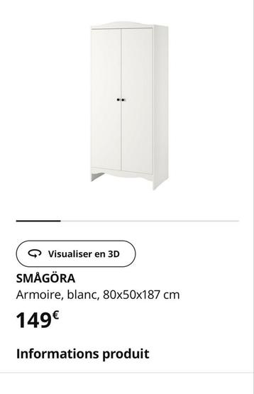 Armoire Penderie Smagora enfants Ikea beschikbaar voor biedingen