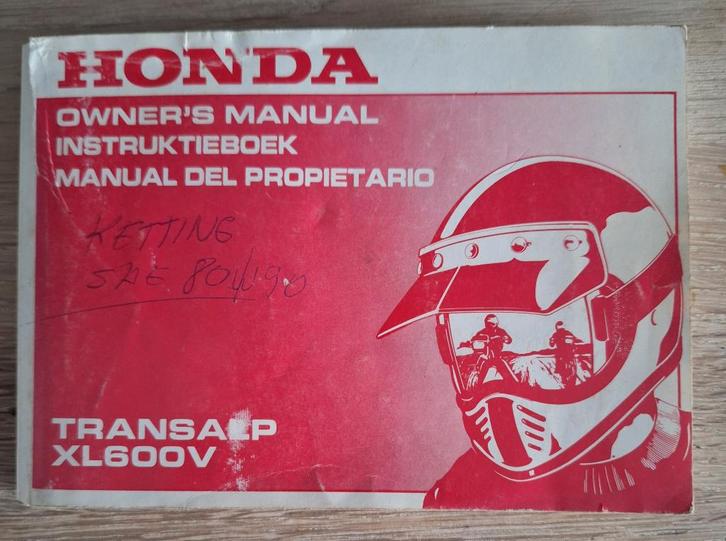 Originele Honda Transalp XL600V Instructieboek, Motoren, Handleidingen en Instructieboekjes, Honda, Ophalen of Verzenden