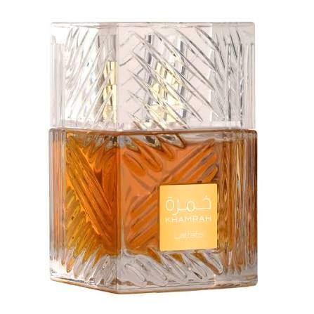 Lattafa Khamrah 100ml, Handtassen en Accessoires, Uiterlijk | Parfum, Zo goed als nieuw, Ophalen of Verzenden